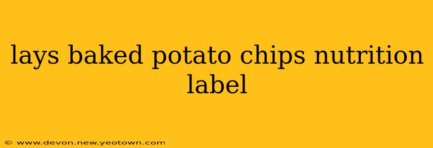 lays baked potato chips nutrition label