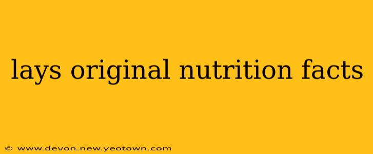 lays original nutrition facts