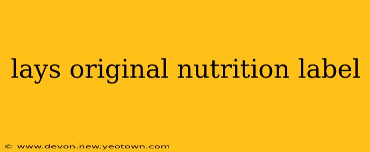 lays original nutrition label