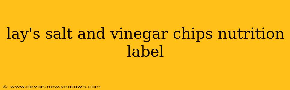 lay's salt and vinegar chips nutrition label
