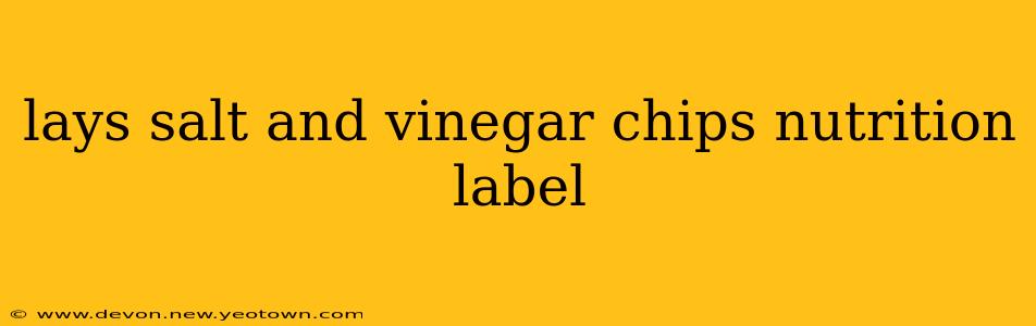 lays salt and vinegar chips nutrition label