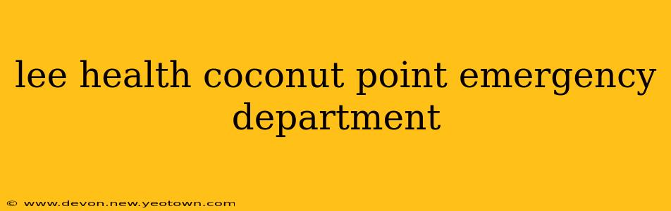 lee health coconut point emergency department