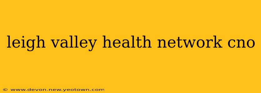 leigh valley health network cno