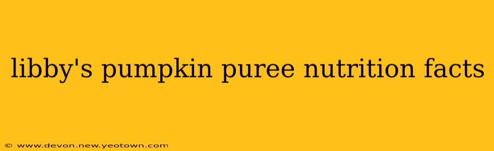 libby's pumpkin puree nutrition facts