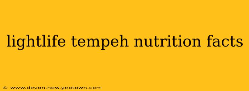 lightlife tempeh nutrition facts