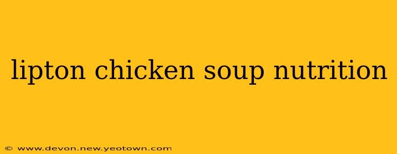 lipton chicken soup nutrition