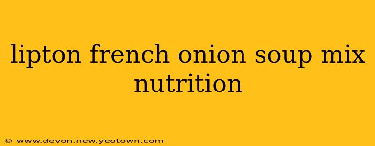 lipton french onion soup mix nutrition