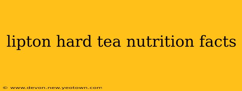lipton hard tea nutrition facts