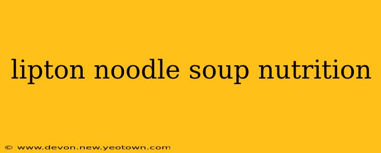 lipton noodle soup nutrition