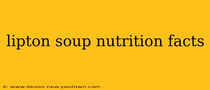 lipton soup nutrition facts