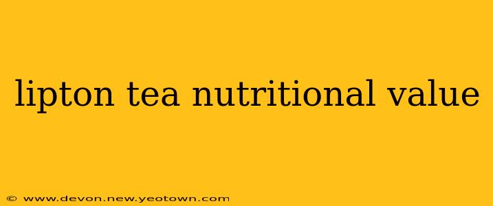 lipton tea nutritional value