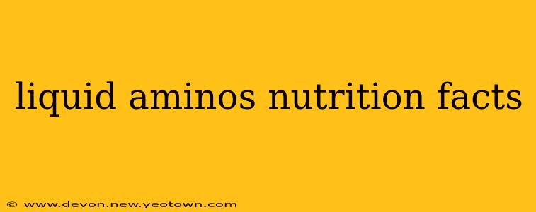 liquid aminos nutrition facts