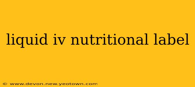 liquid iv nutritional label