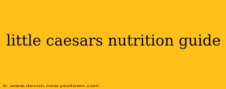little caesars nutrition guide