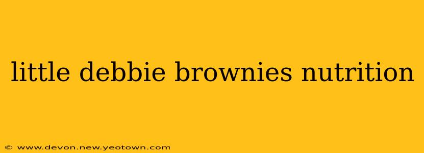 little debbie brownies nutrition
