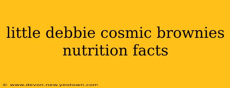 little debbie cosmic brownies nutrition facts