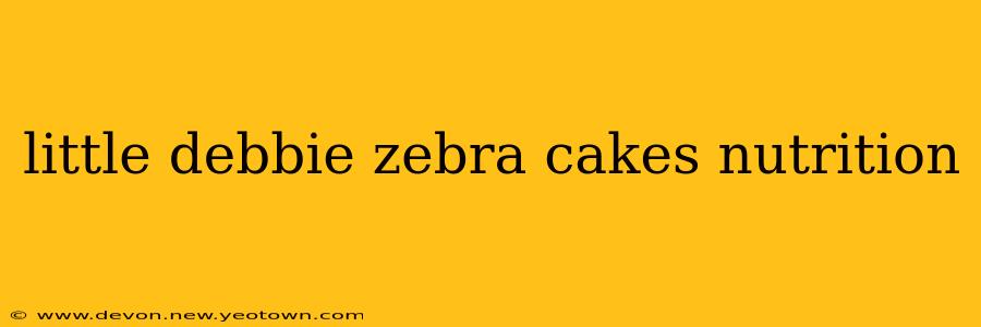 little debbie zebra cakes nutrition
