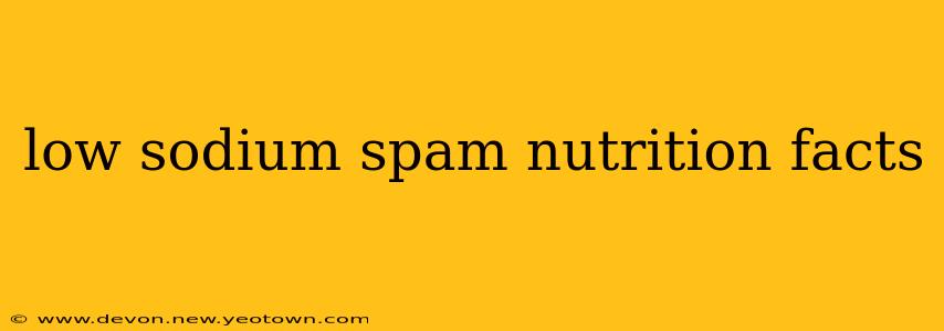 low sodium spam nutrition facts