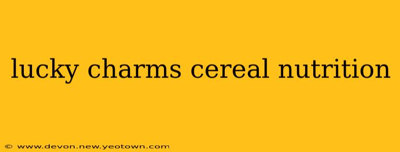 lucky charms cereal nutrition