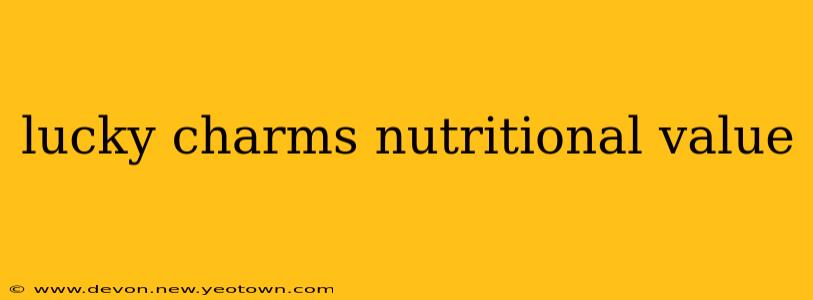 lucky charms nutritional value