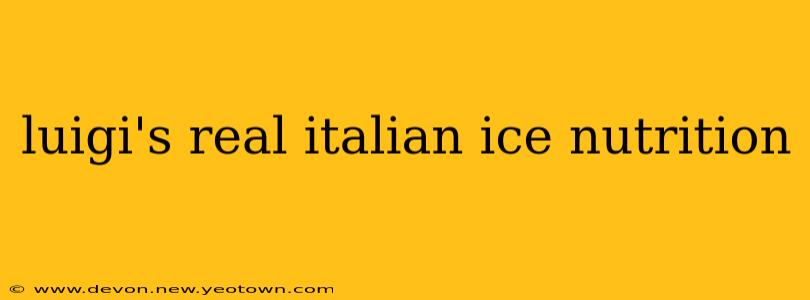 luigi's real italian ice nutrition