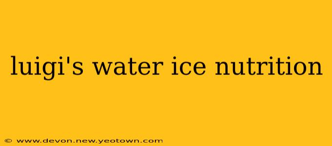 luigi's water ice nutrition
