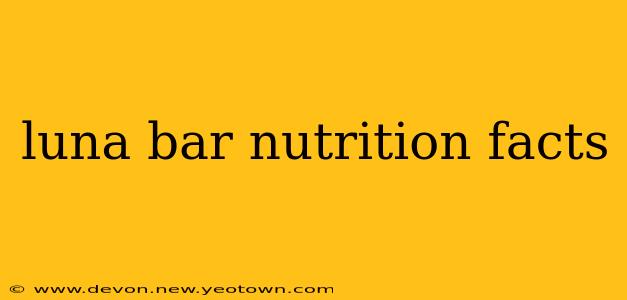 luna bar nutrition facts