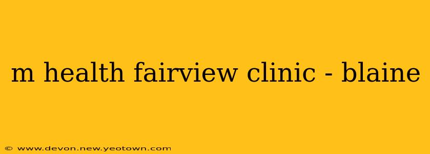 m health fairview clinic - blaine