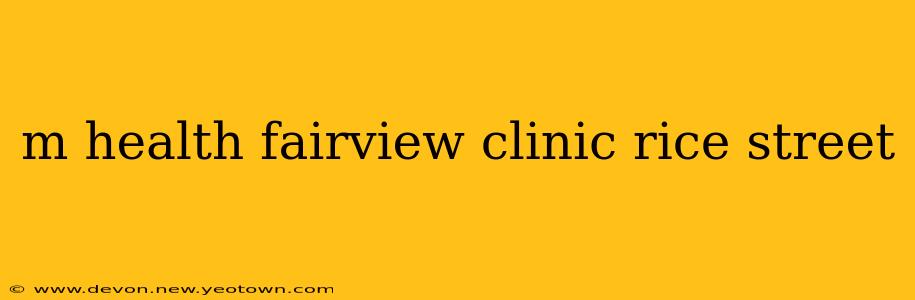m health fairview clinic rice street