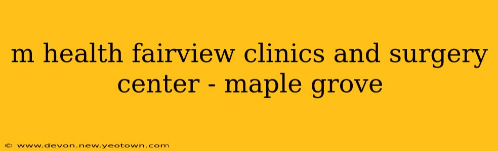 m health fairview clinics and surgery center - maple grove