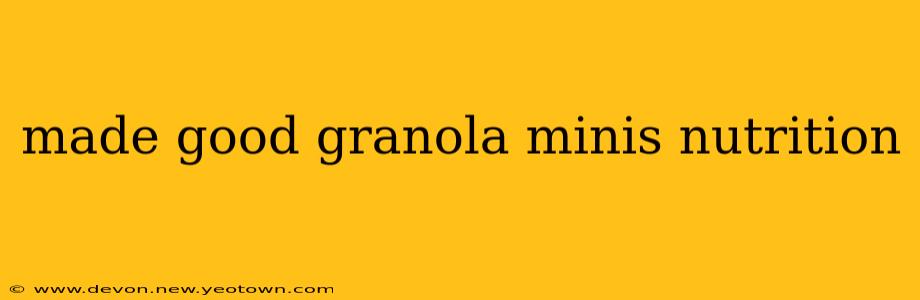 made good granola minis nutrition