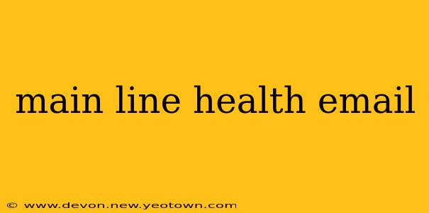 main line health email