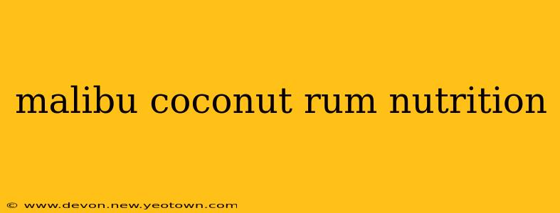 malibu coconut rum nutrition