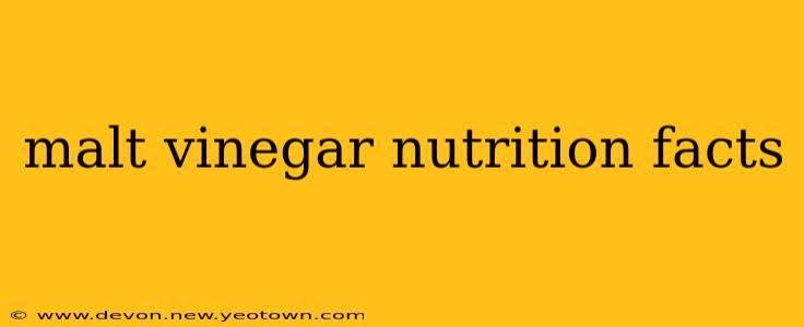 malt vinegar nutrition facts