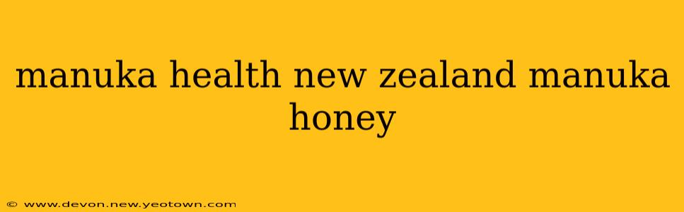 manuka health new zealand manuka honey