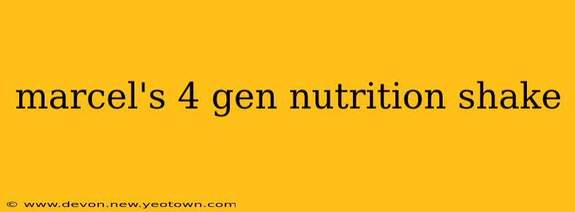 marcel's 4 gen nutrition shake