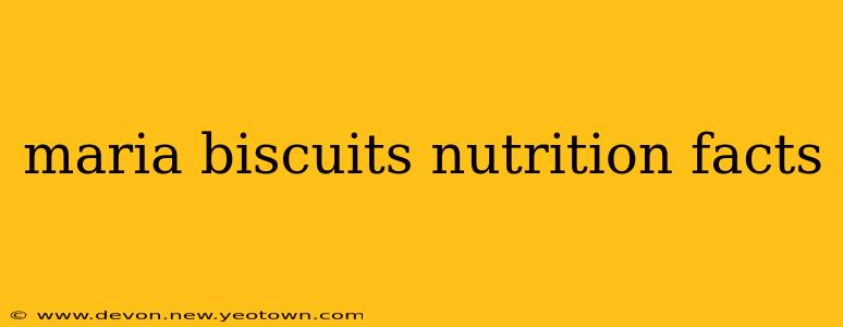 maria biscuits nutrition facts
