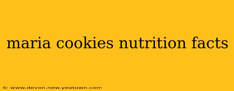 maria cookies nutrition facts