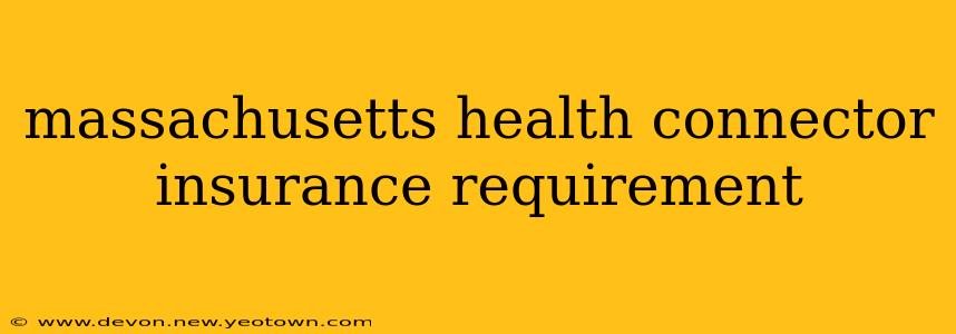 massachusetts health connector insurance requirement