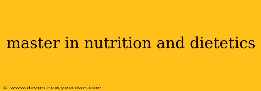 master in nutrition and dietetics