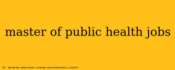 master of public health jobs