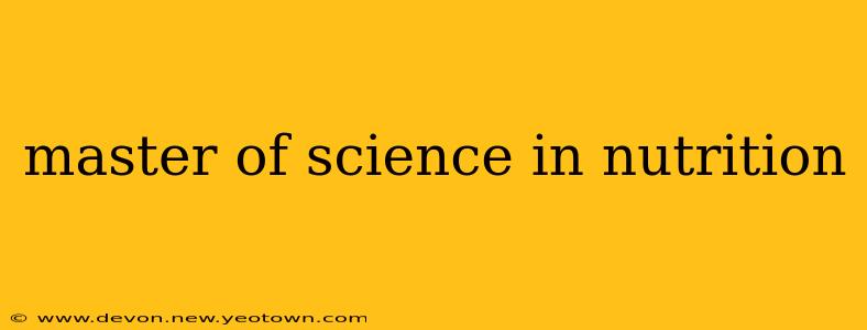 master of science in nutrition