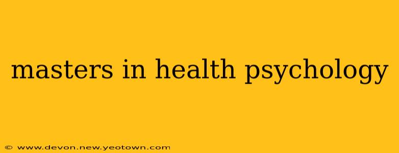 masters in health psychology