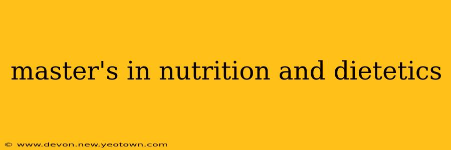 master's in nutrition and dietetics