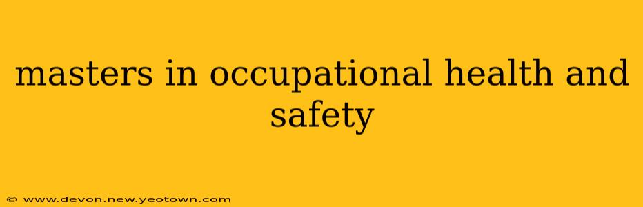 masters in occupational health and safety