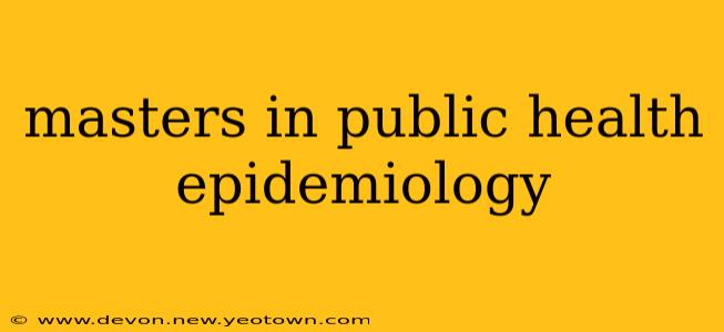 masters in public health epidemiology