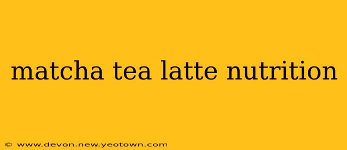 matcha tea latte nutrition