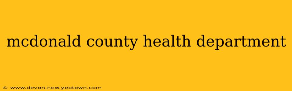 mcdonald county health department