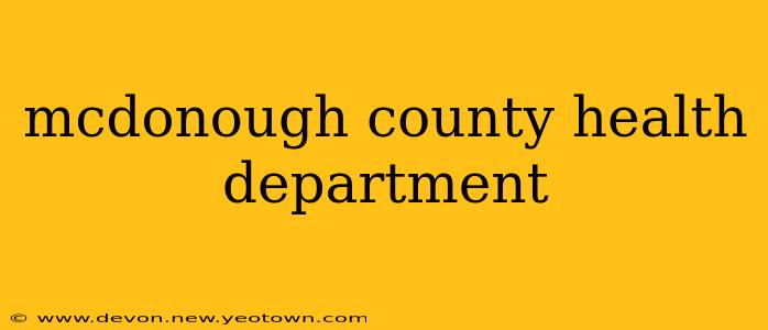 mcdonough county health department