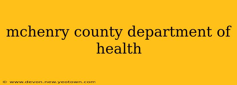 mchenry county department of health